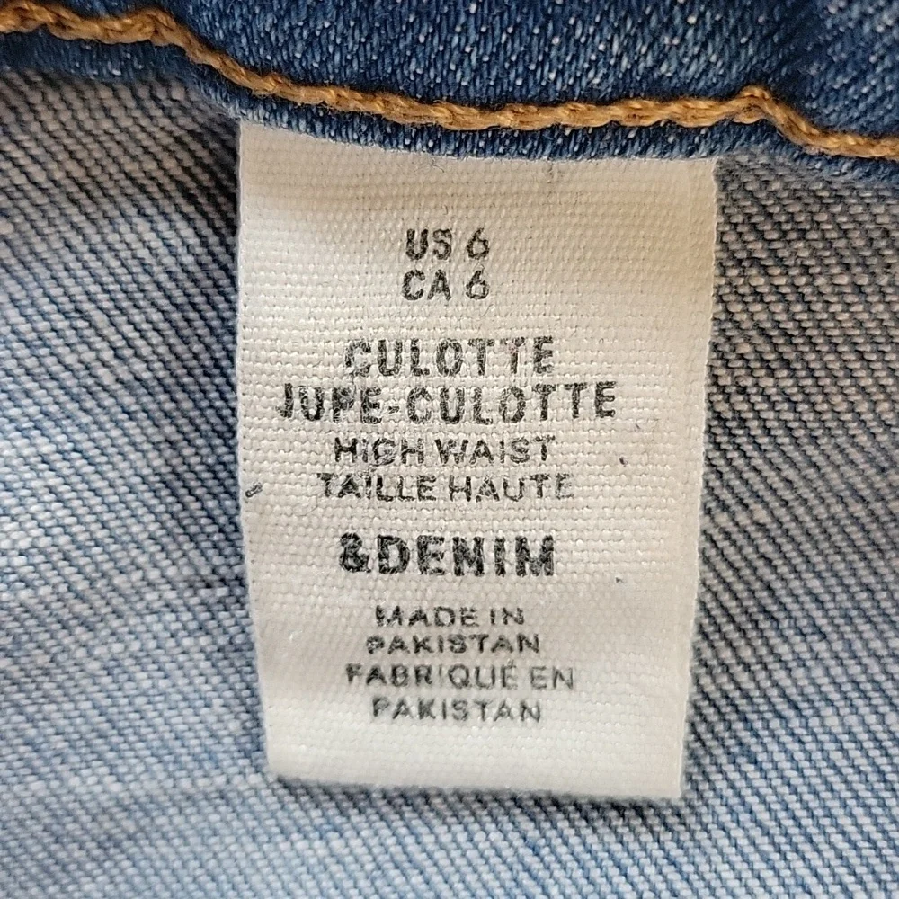 H&M & Denim Jupe Coulotte High Waist Jean Size 27